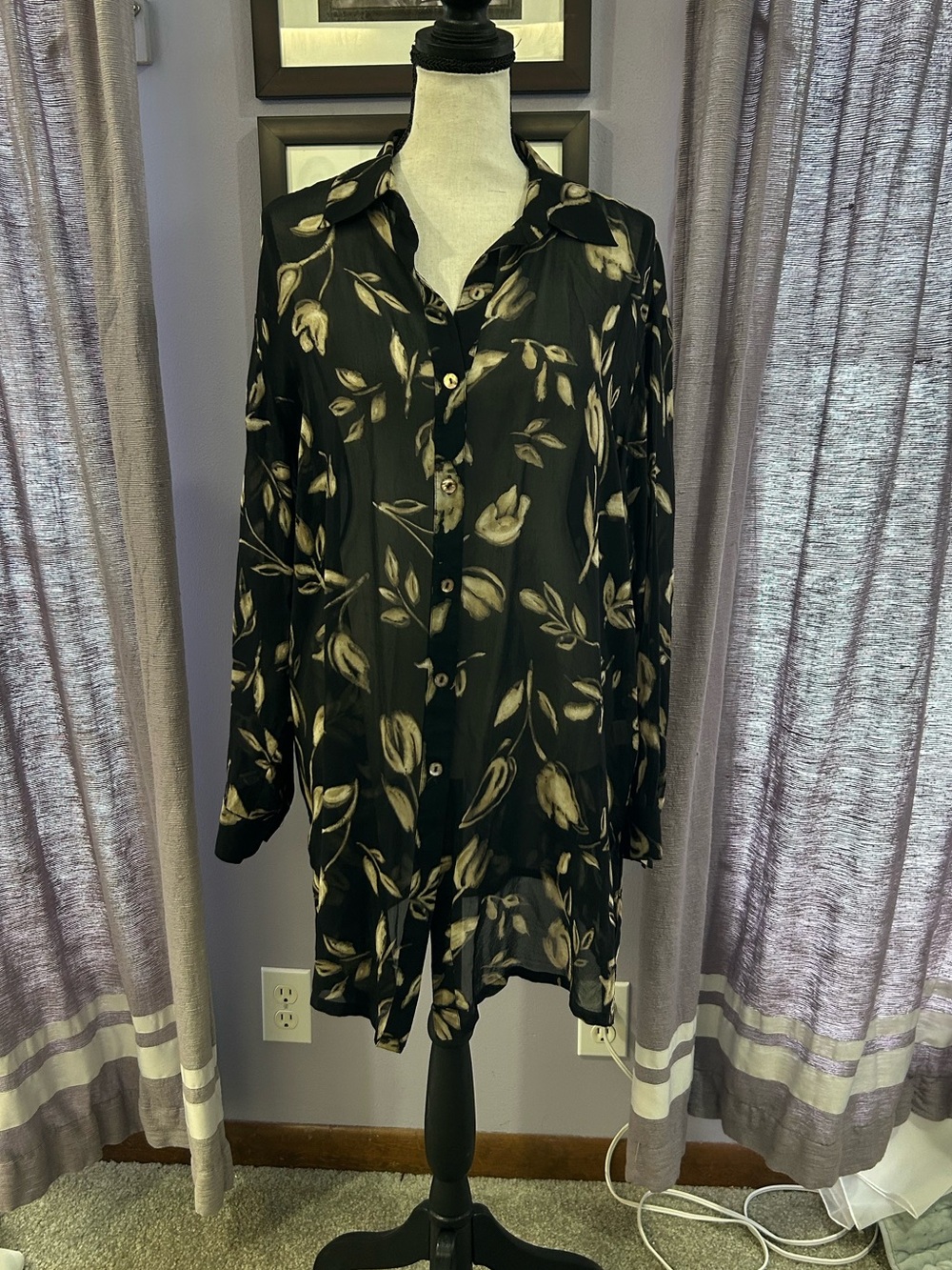 Vintage Dana Buchman Silk Shirt Dress